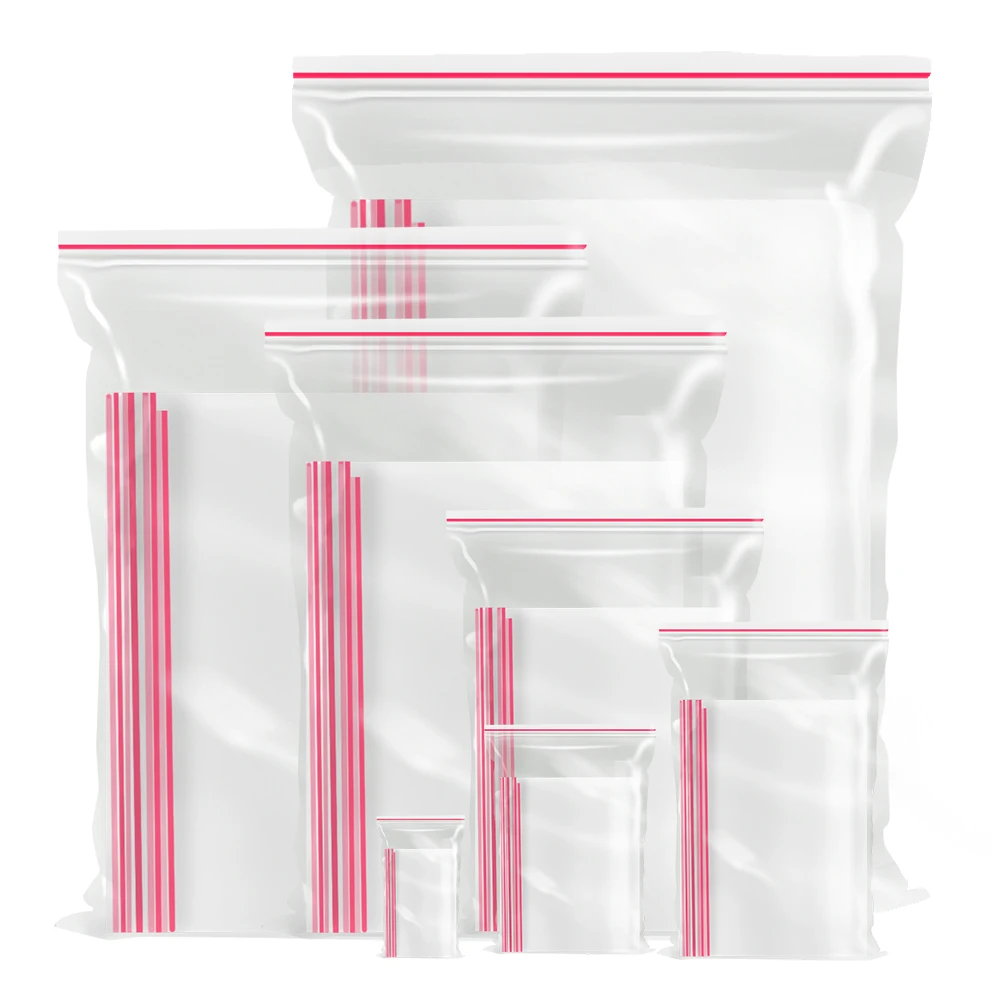 Small Zip Lock Plastic Bags Reclosable Transparent Food Vacuum Storage Bag Clear Ziplock for Candy Jewelry Packing Bag Wholesale