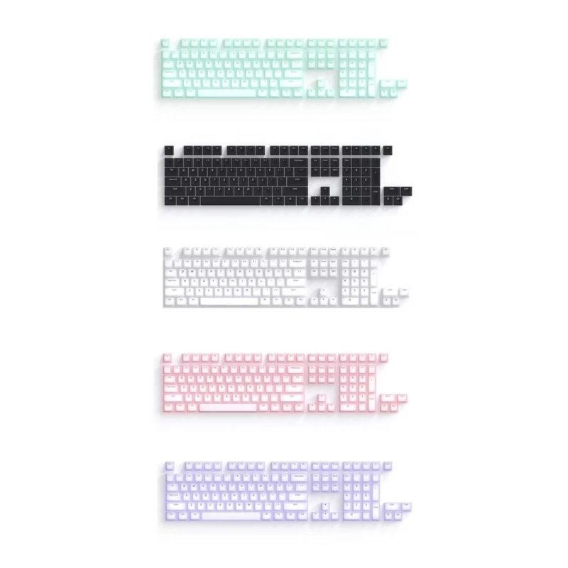 Imagem -06 - Teclas Keycaps Abs Silicone Backlights Cap Conjunto para 21 61 87 104 108 Teclas Mecânica Teclado Substituição Keycap 104