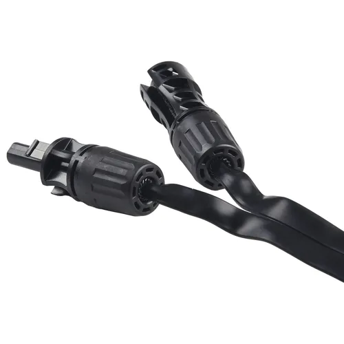 1 par de adaptador de Cable Flexible Solar plano para conexión de Panel Solar 0 5m 1500V Cable de núcleo de cobre para transmisión de energía confiable