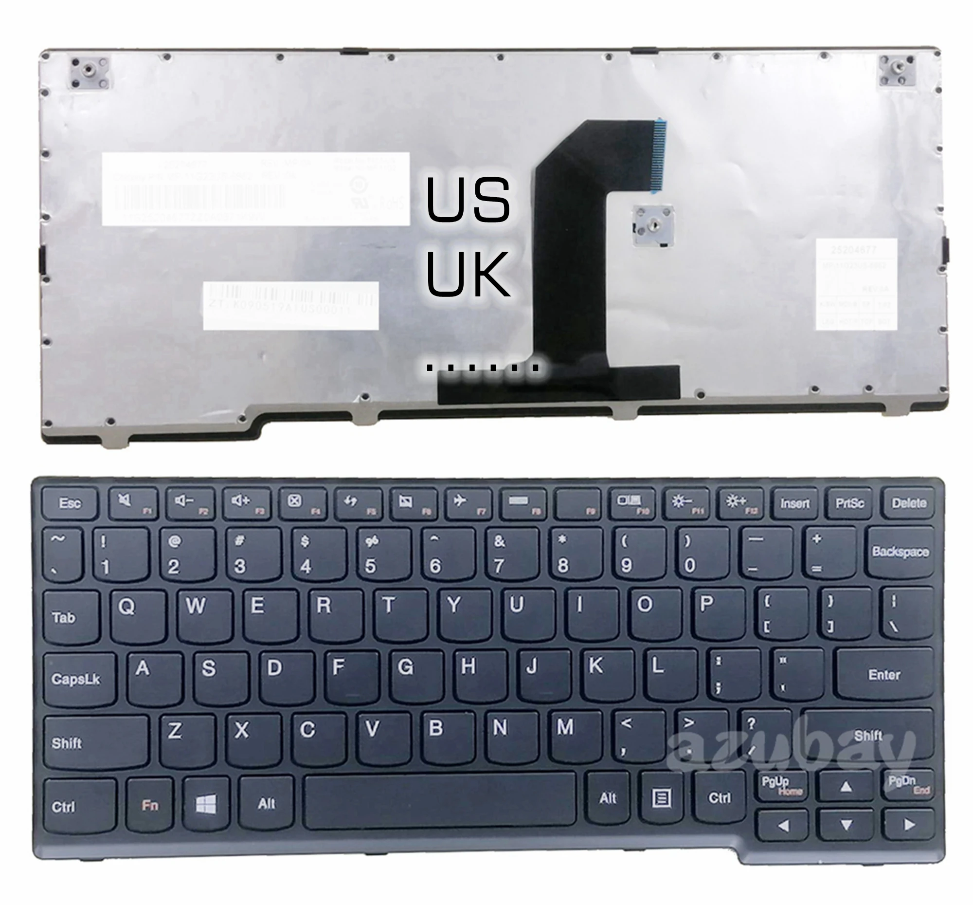 

US UK Keyboard For Lenovo Ideapad Yoga 11 25204703 25204733 25204763 25204677 25204707 25204737 25204678 25204738 25204708