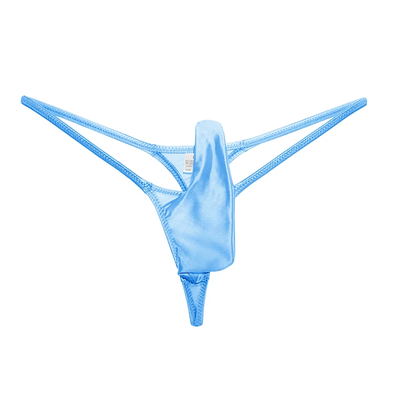 Sexy T-back Ultra-thin Solid New Hot Mens G Strings Thongs Men Penis Men's glossy thong Bikini Pouch Panties Men Underwear image 6