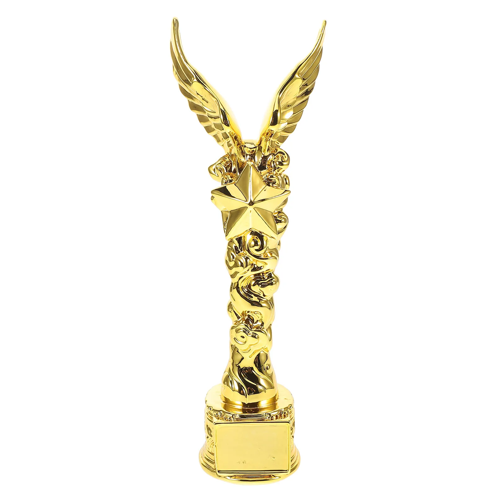 Resin Electroplated Trophy Award Creative Elegant Design Desktop Decor for School Ceremony Competition