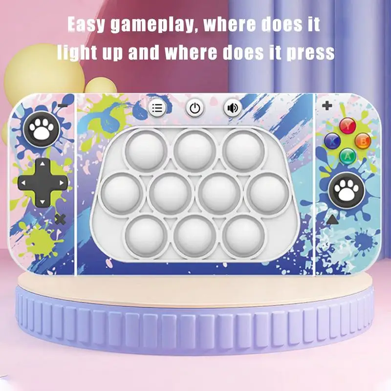 Quick Push Game Console Toy Game Machine Light Up 4 Modes Puzzle Machine Exercises Reaction Ability Improves Concentration