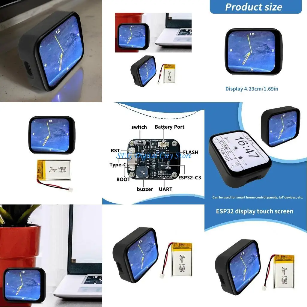 

U75B 1.69inch Touch LCD Display 240x280 LCD Display ST7789 CST816 Clock Watch Buzzer