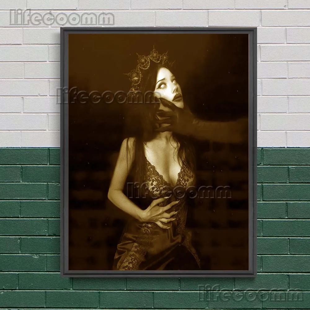 الساحرة في المرآة خمر الرسم على لوحات القماش الجدارية غامضة الساحرة الرجعية التصوير الفن للصور القديمة ملصق وطباعة ديكور #6