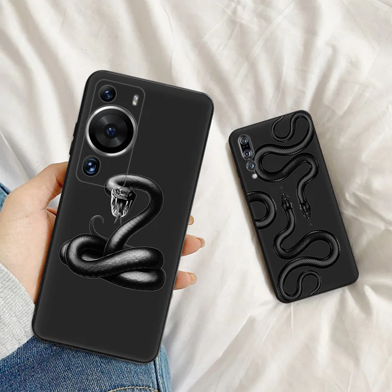 Phone Case For Motorola G200 One Fusion G30 G31 Huawei P20 P30 P40 P-Smart iphone6 Color Snake Cobra Python Matte Soft Cover