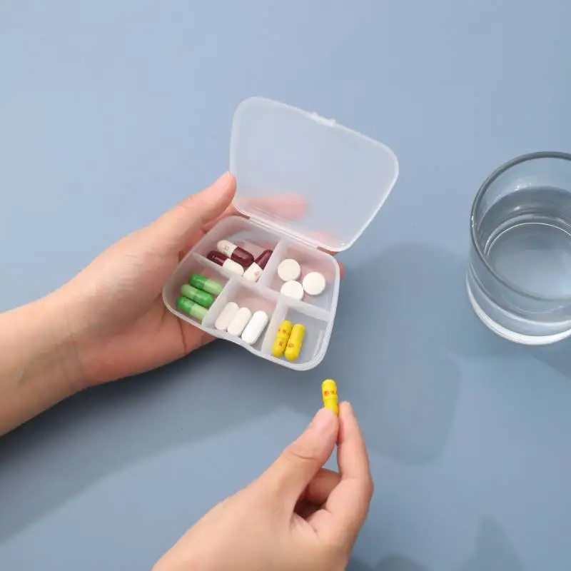 5 Slots Portable Pill Cases Moisture-proof Pill Box Travel Dispen Storage Container Transparent Drug Dispenser Packing Container