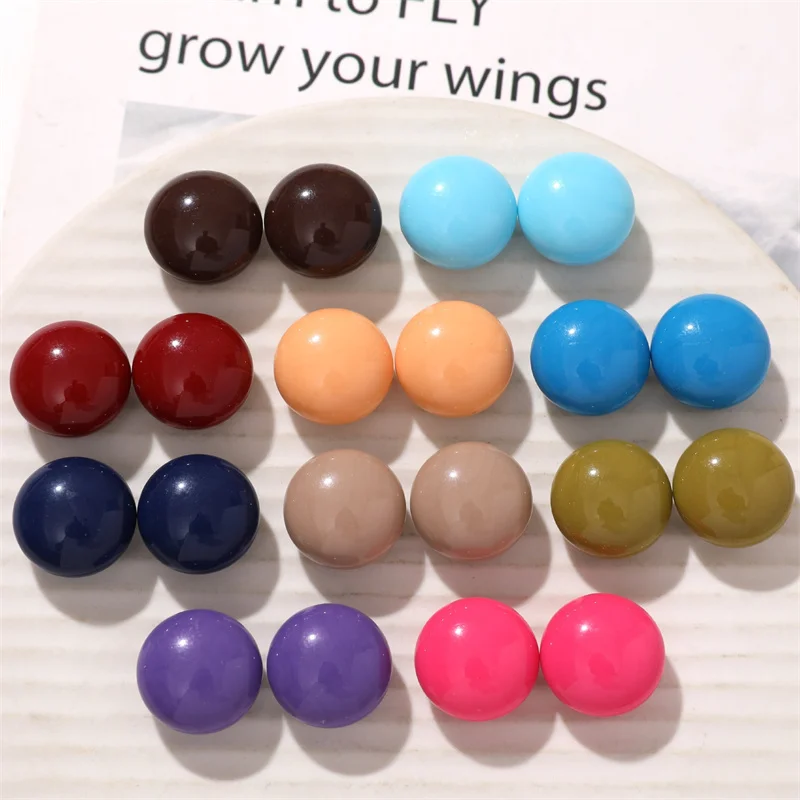 

Winter style 50pcs/lot 20mm color print geometry rounds shape Bread cabochon beads diy jewelry garment hair accessory