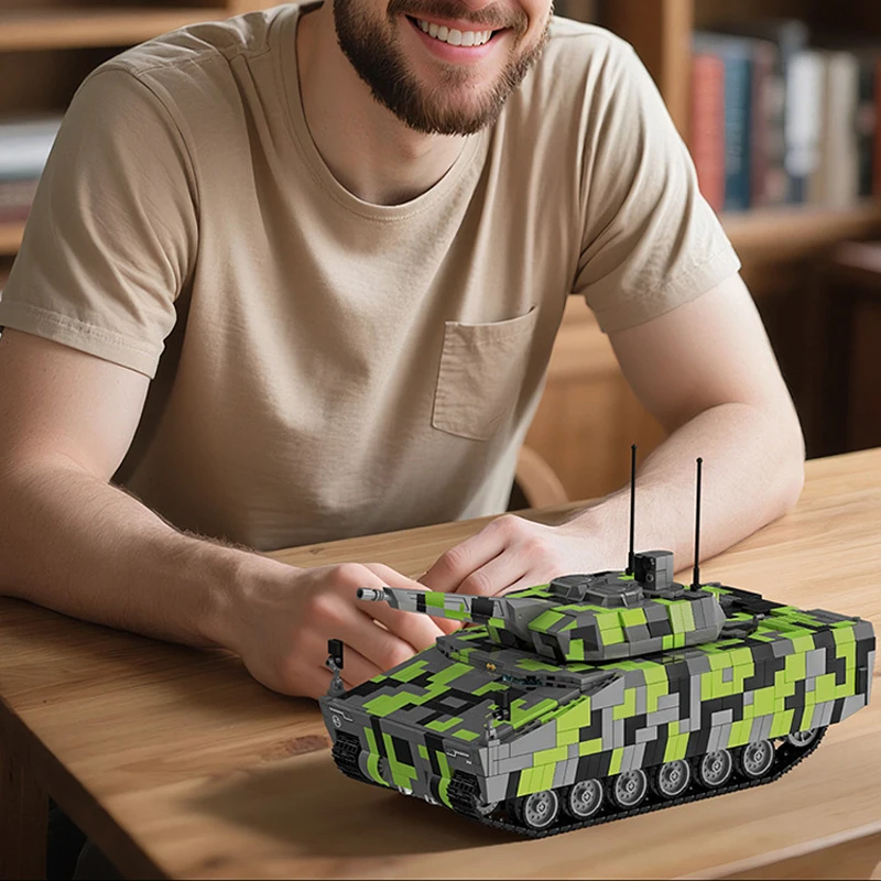 IN VOORRAAD 96011 Militaire KF41 Lynx Infanterie Vechten Voertuig Bouwstenen Model Tank Bricks Speelgoed voor Jongens kerstcadeaus