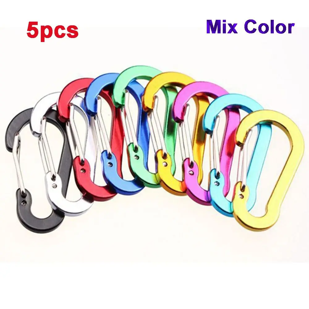 

Outdoor Camping Aluminium Alloy Fishing Climbing Hook Carabiner Spring Buckle Snap Clip Keychain