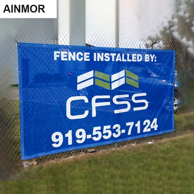 Imagem -04 - Aimor-pvc Viny Mesh Cloth Banner Personalizado Personalização de Publicidade Pano de Pulverização ao ar Livre Faça Você Mesmo Logo Print à Prova d Água