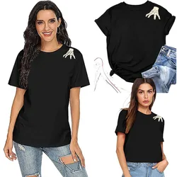 Camicia da venerdì moda donna divertente Costume di Halloween Addams Family Tee t-Shirt da donna t-Shirt regalo grafico carino Goth Y2K Top