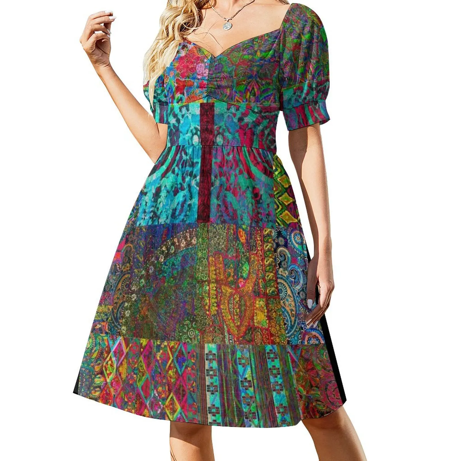 

Bohemian Wonderland Short Sleeved Dress birthday dress for women prom dresses Dress vintage