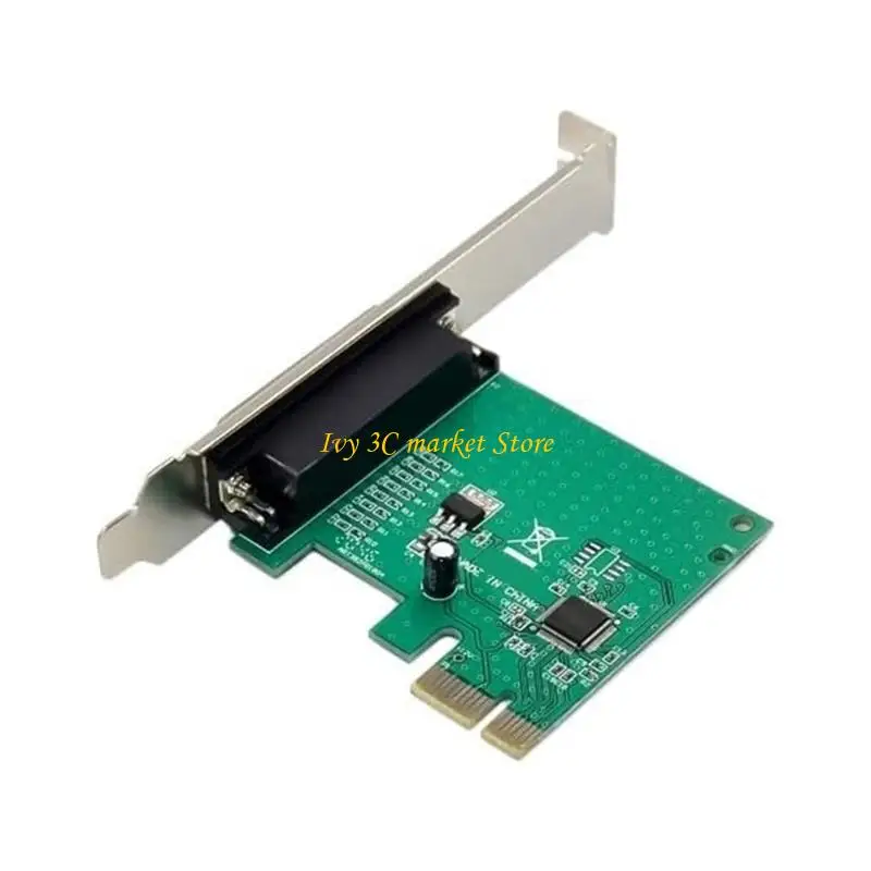 D7YC PCIe Parallel Port Adapter Einfache Installation PCIE zu DB25 Drucker Adapter Erweiterungskarte für Home Office
