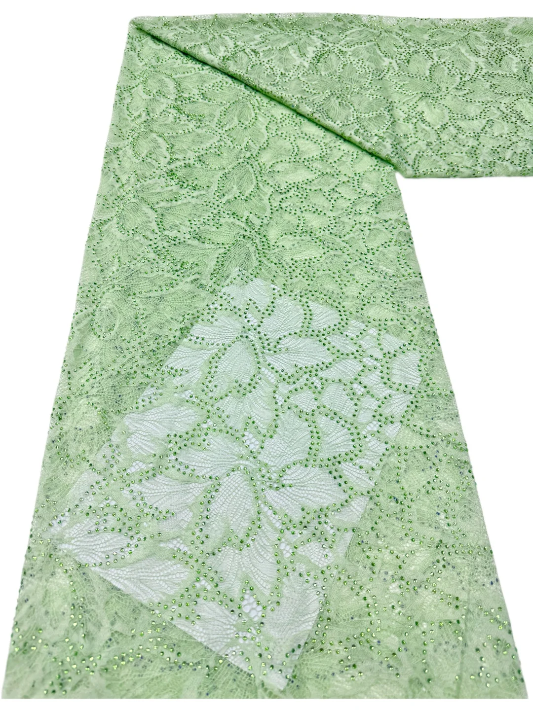 

African Mesh Lace Fabric 2026 High Quality Lace French Luxury Gradient Stones Lace Nigeria Tulle Lace Fabric For Wedding Party