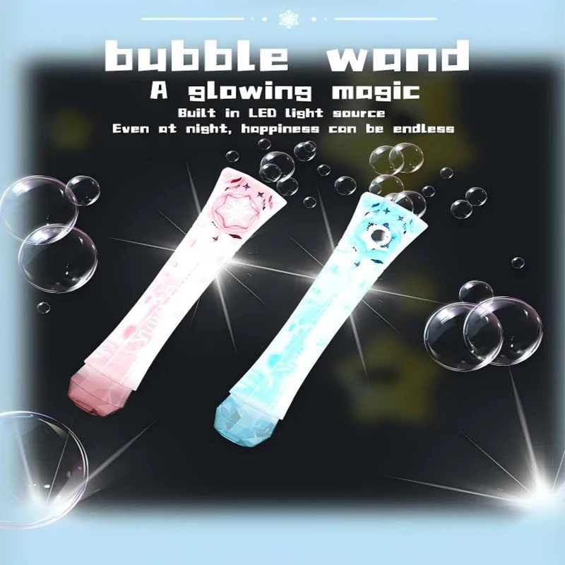 عصا الفقاعات الداعمة المتوهجة للحفلات الموسيقية السحرية من برينسيس، آلة الفقاعات الكهربائية الخيالية الشهيرة للأطفال