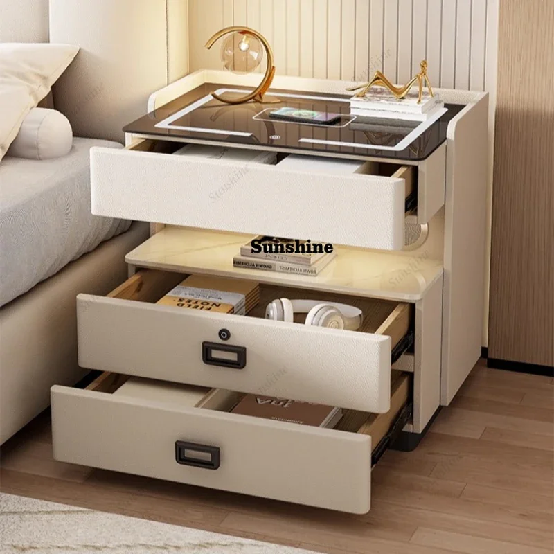 

Modern multifunctional intelligence 50 60 70 80 cm Bedside tables side table nightstands Storage locker nightstand coffee tables