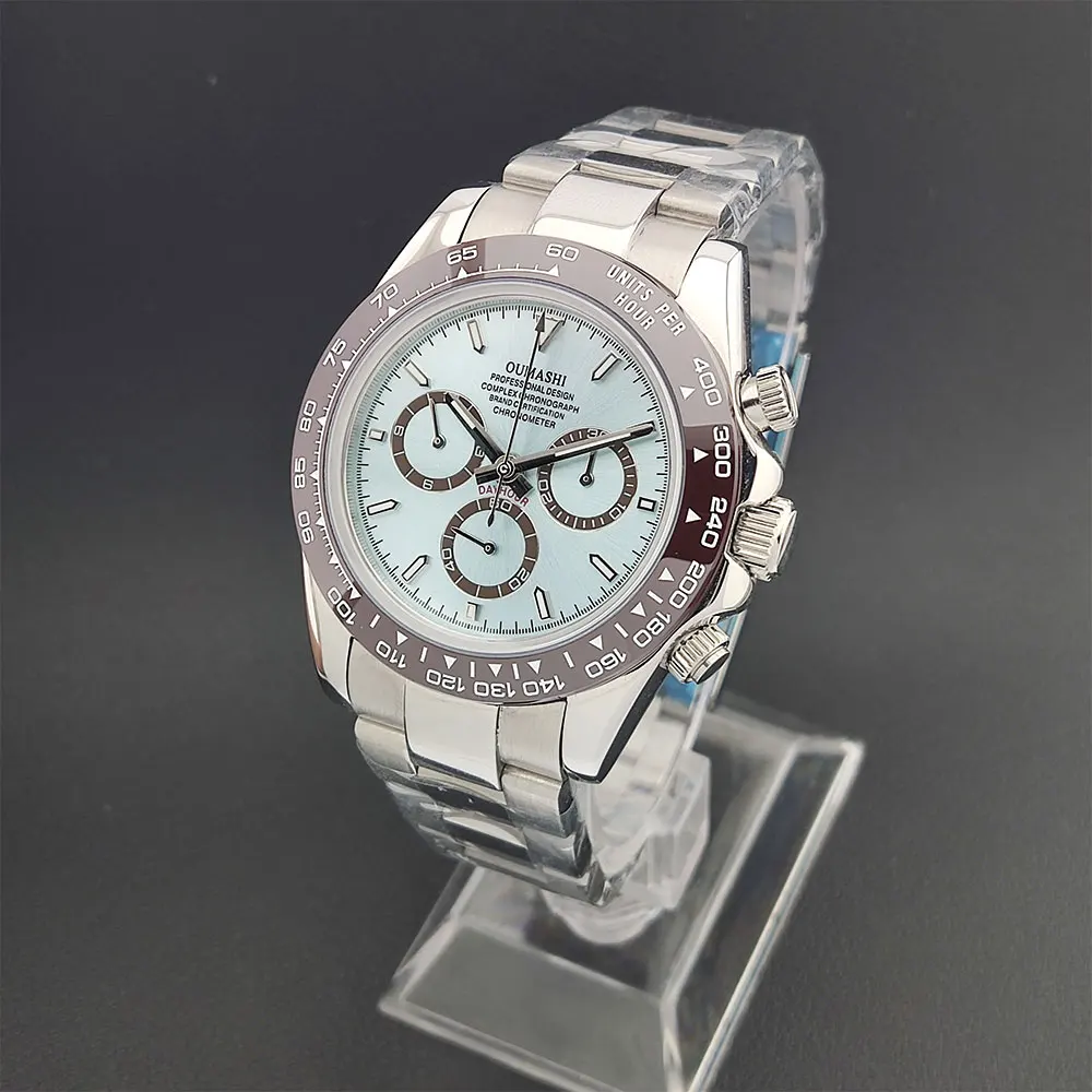Deluxe Men's Chronograph Formula Racing Men's waterproof Mechanical Watch Sapphire Glass 4130 / 4613D movement Customizable logo