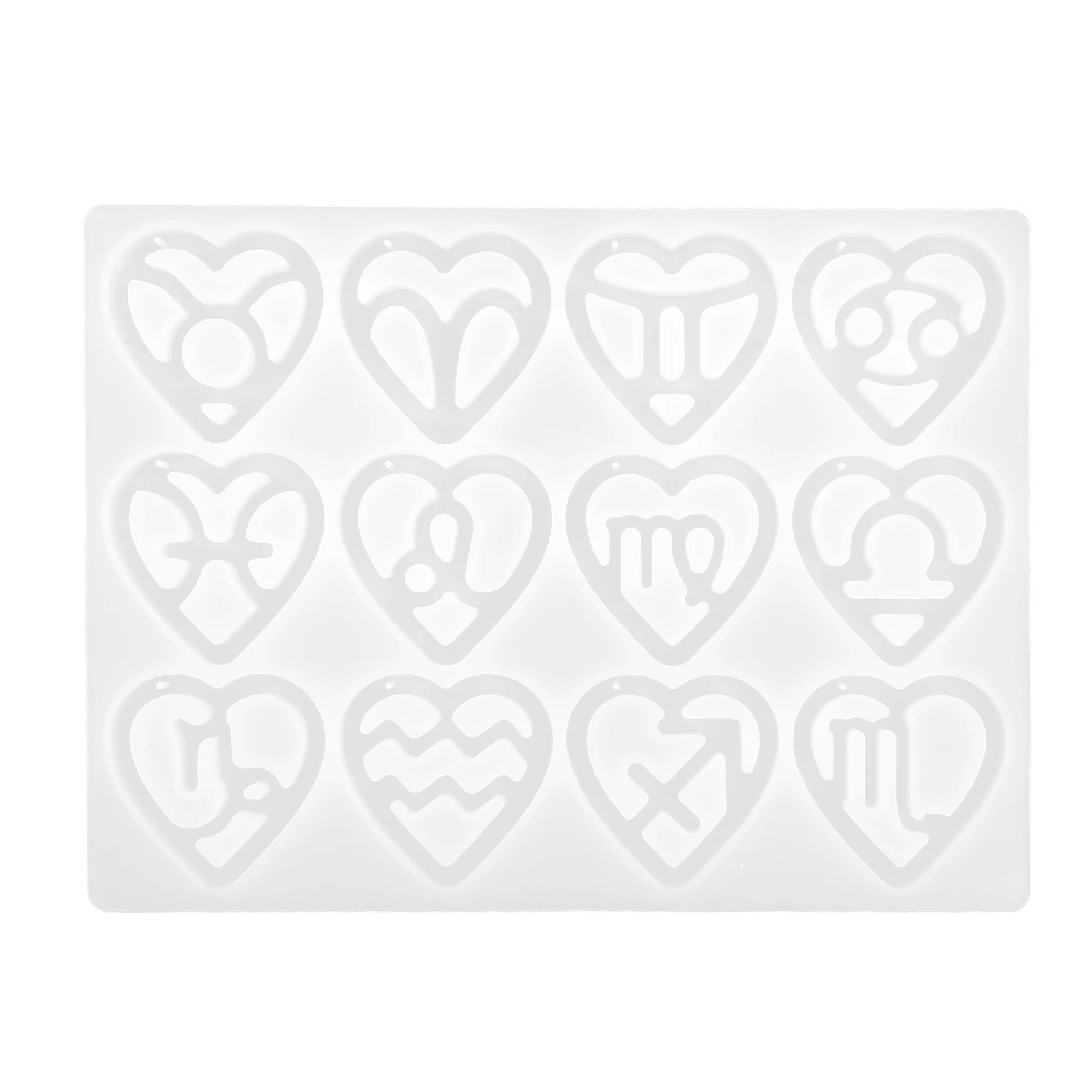 

12 Heart Shape Silicone Molds for Jewelry Making Reusable DIY Pendant Craft Supplies Friendly
