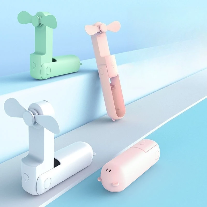 Kawaii Miffy Foldable Handheld Fan USB Charging Large Wind Outdoor Camping Quiet Small Minimalist Portable Fan - view 4