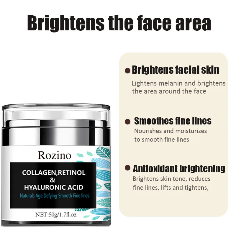 Hyaluronic Acid Collagen Retinol Face Cream Firming Nourishing Moisturizing Brightening Face Creams Facial Skin Care