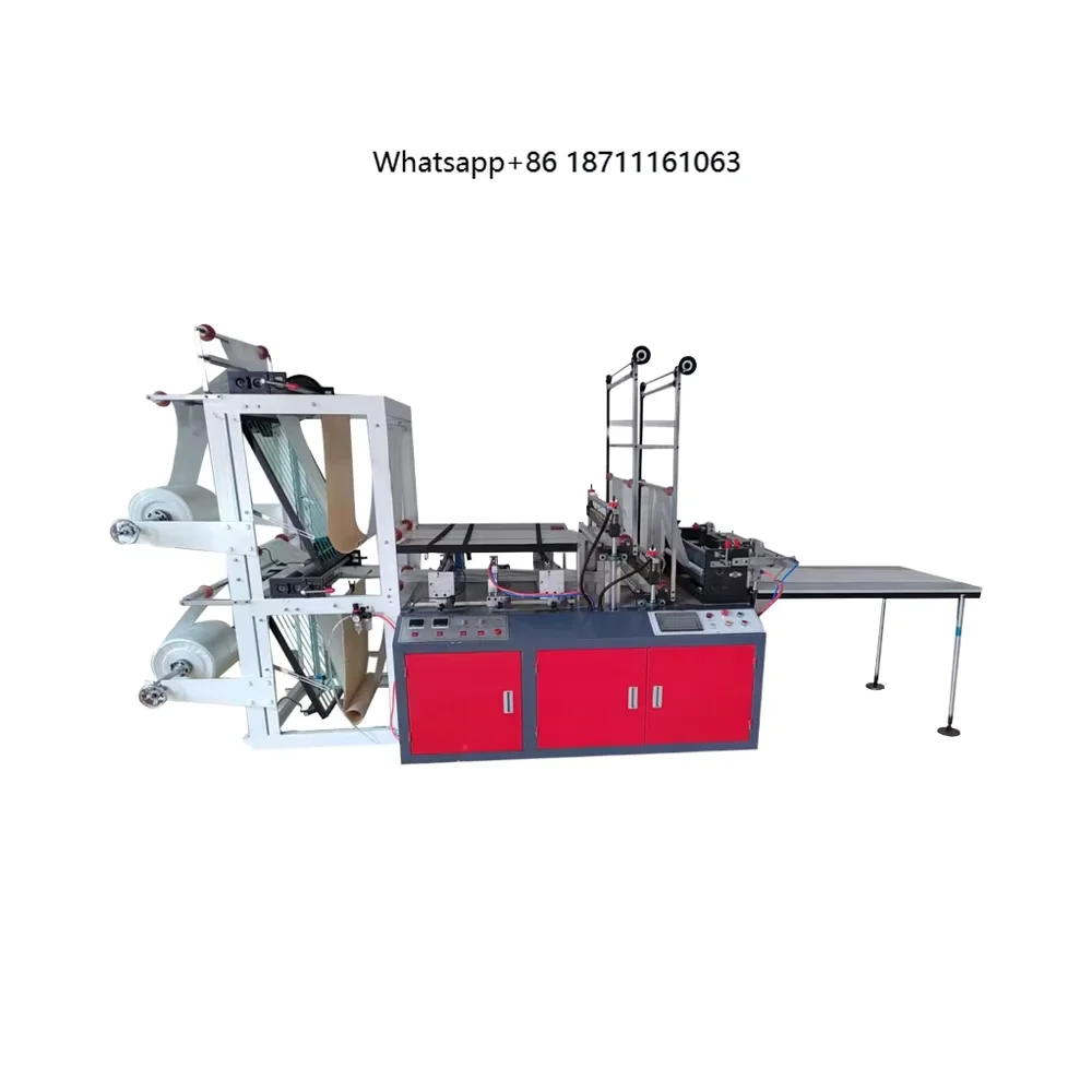 Flat Pe HDPE LDPE Fruit Bag PLC Core Hot Sealing Cold Cutting Bag Making Machine Easy to Operate