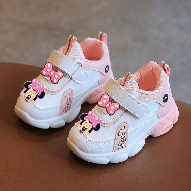 

Girl Sports Sneakers Mickey Mouse Spring fall kids Running Shoes Non-slip Boy Casual Shoes Soft Sole Baby Toddler Shoes Baby