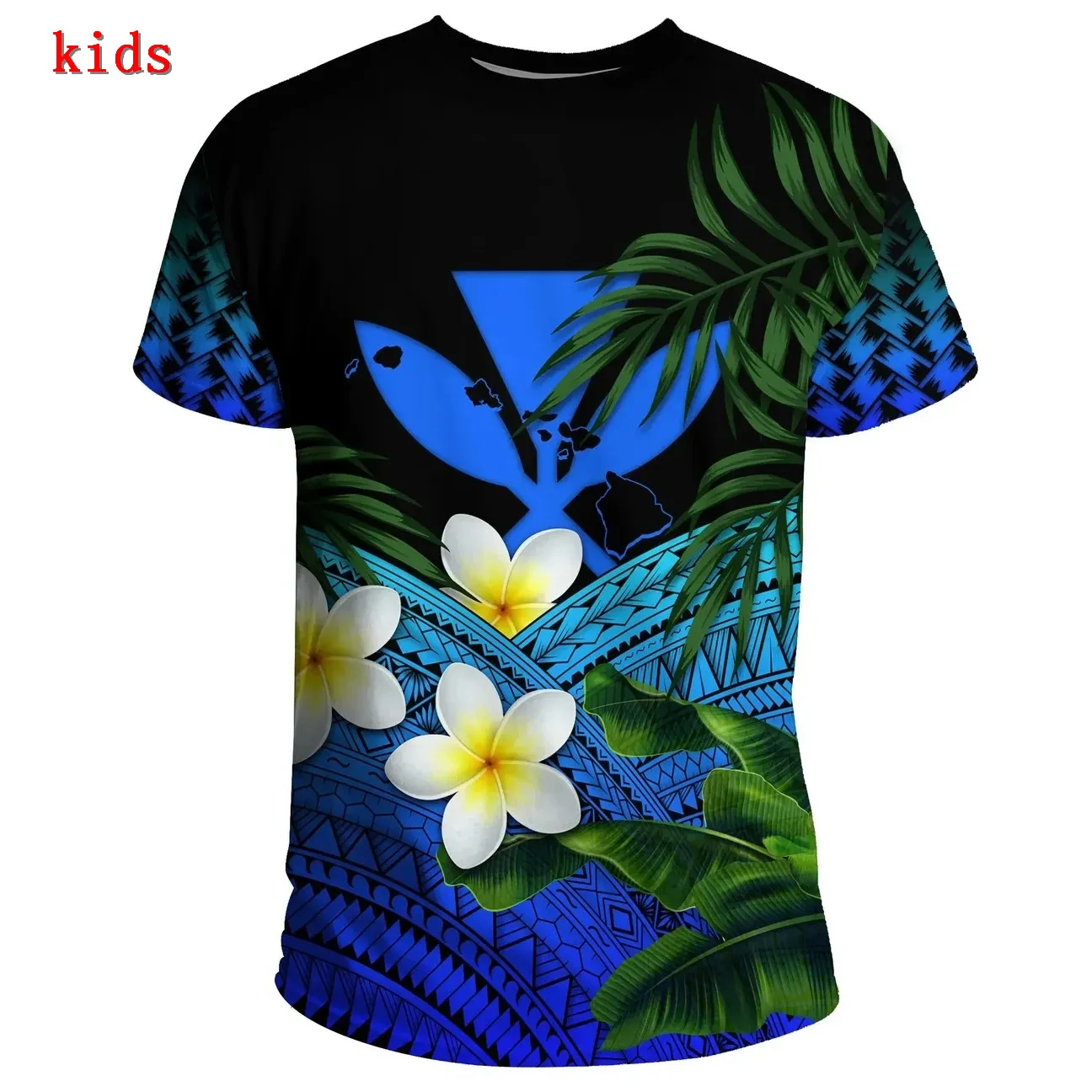 CUSTOM Name KANAKA MAOLI HAWAIIAN T-SHIRTS 3D Print T-shirt Boy/Girl Printed funny Top Short Sleeve Tshirts Drop Ship-KT6