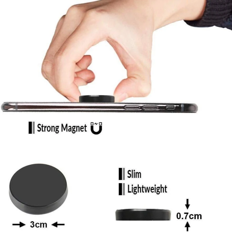 유니버설 금속 미니 무작위 자기 전화 스탠드 흡입 Apple 15 14 Pro Max 13 11 용 슈퍼 강력한 자석 모바일 자동차 홀더