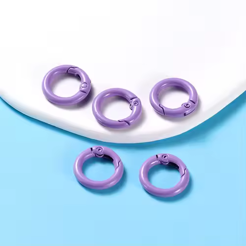 5Pcs/Lot 21 Colors Metal O Ring Spring Clasp Openable Round Carabiner Keychain Clips Hook Dog Chain DIY Jewelry Buckle Connector - Image 19