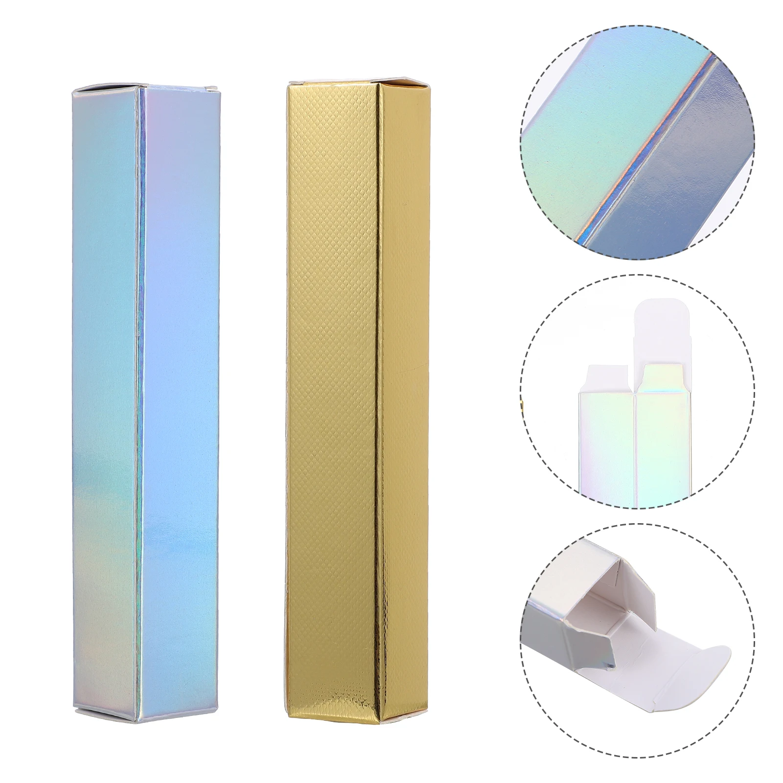 100 Stück Verpackungsbox für Lippenstift, klein, leicht, für Reisen, Glanzboxen, Verpackung, staubdicht, elegantes Geschenk