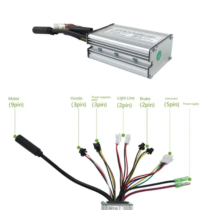 

Oct.348 36V 48V 350W Electric Bicycle 17A Sine Wave Common Head Controller with LCD3U Meter Electric Bicycle Light Display