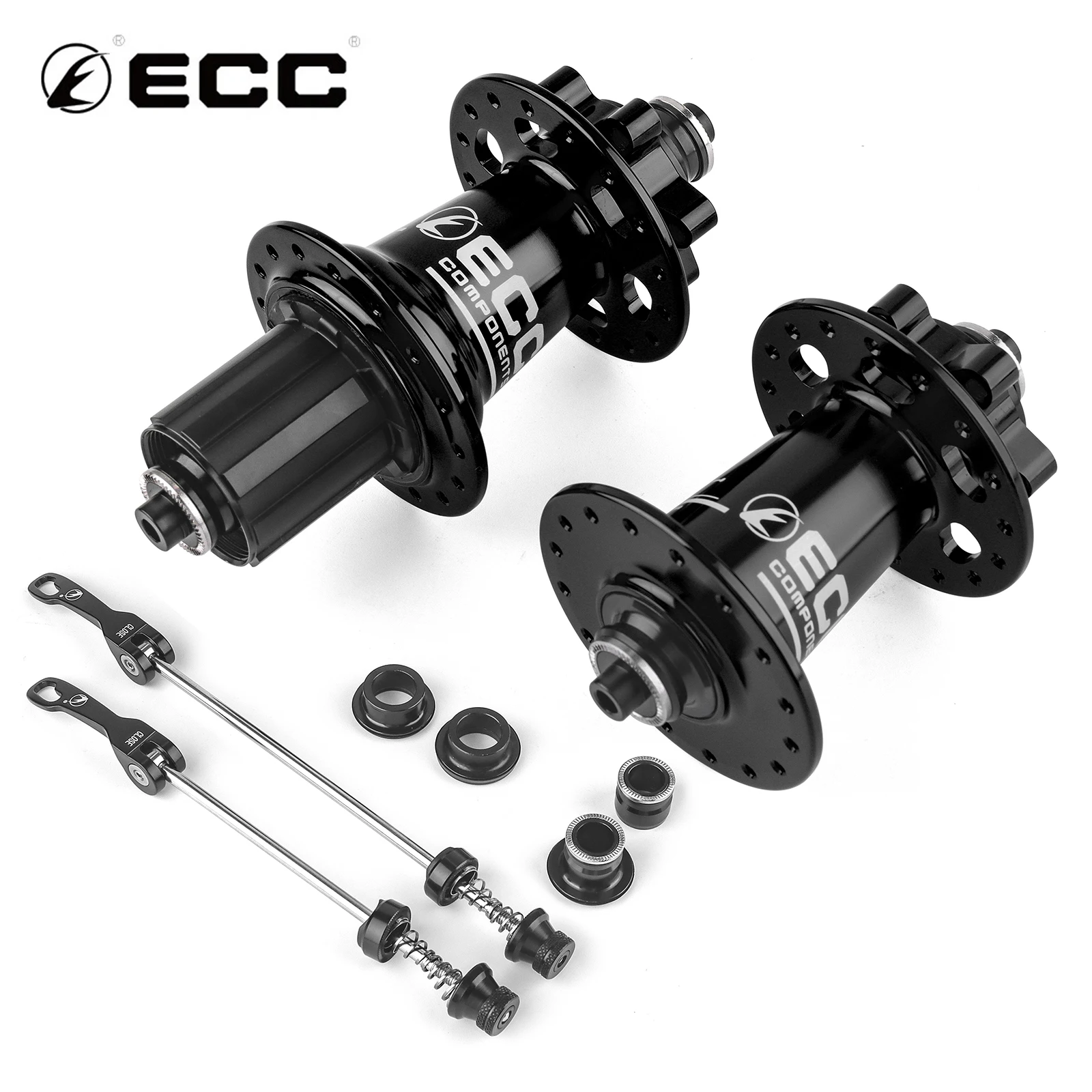 ECC E601 MTB Hub Bicycle Ultra Lubricant 4 Bearing 32 Holes Mountain Bike Exchange Disc Hubs Rear for QR Thru Axle HG MS XD