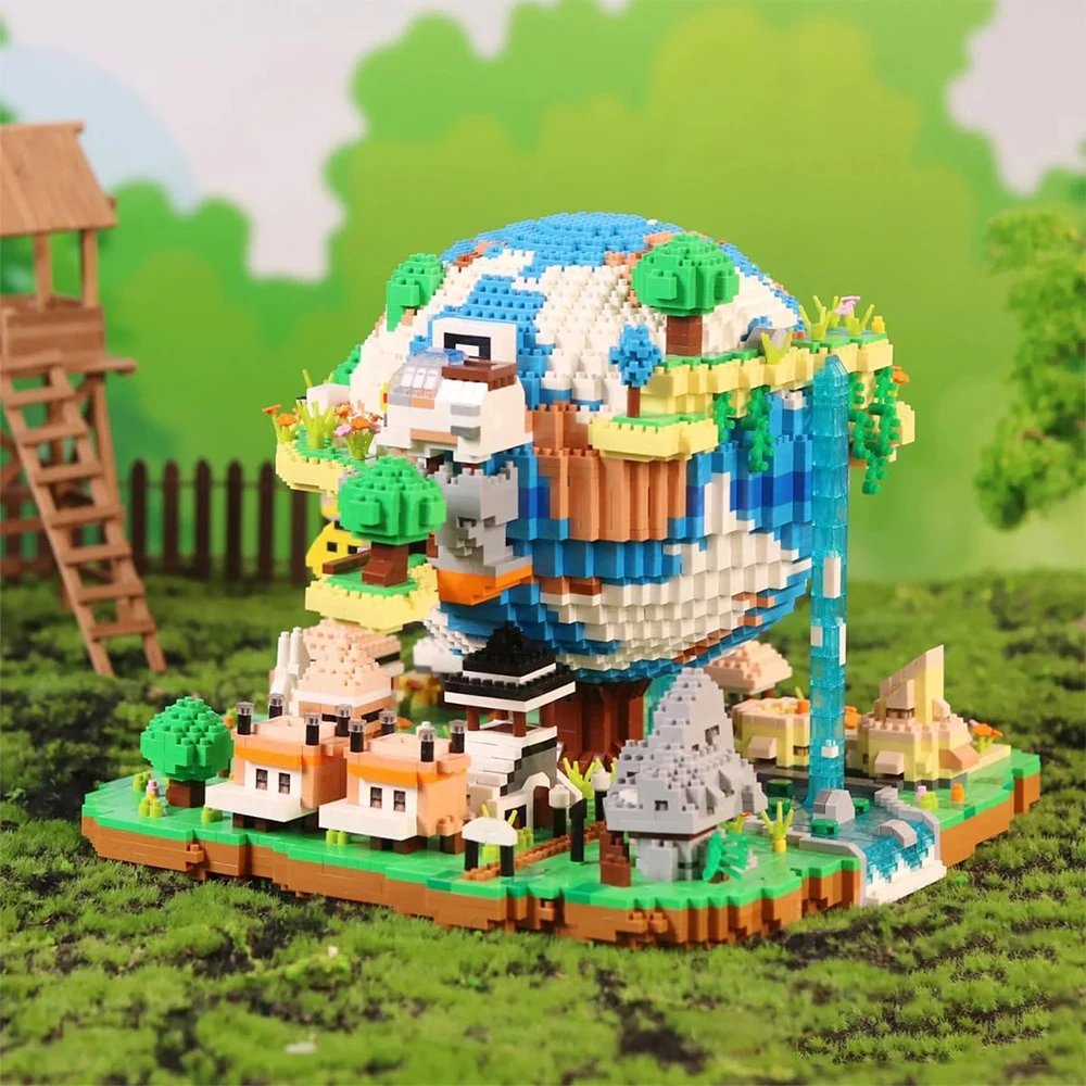 Ensemble de blocs de construction Global Village, 5452 pièces – Jouet modèle miniature – Design compact et raffiné – Cadeau idéal pour la créativité et l'imagination – Kit d'architecture DIY