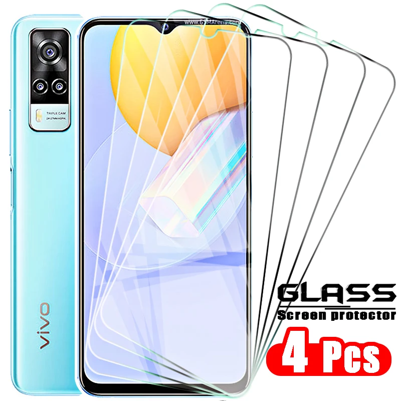 4pcs Tempered Glass for Vivo y31 y51 y70 y31s Y72 5G Y73s Y74sY75 Y75s Y76s Y77 Y100 Y50 Y52s Y54s Y55s Y56 Phone Case Protector