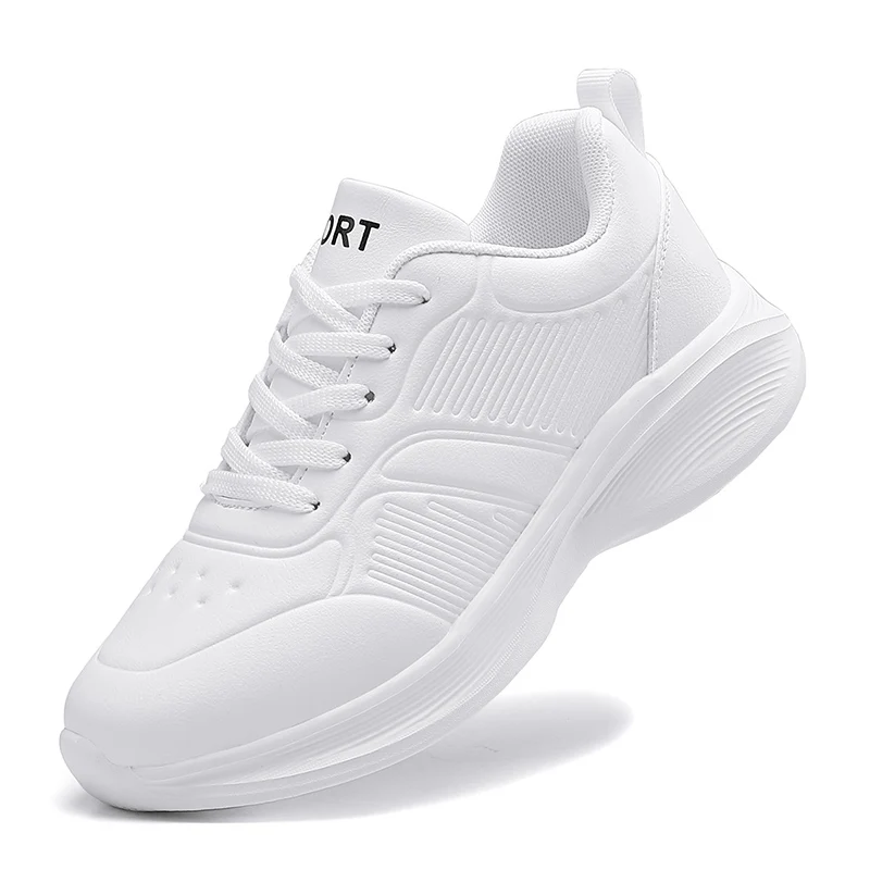 

Женские повседневные кроссовки, весенне-осенние кожаные женские белые туфли, легкие удобные уличные спортивные кроссовки
