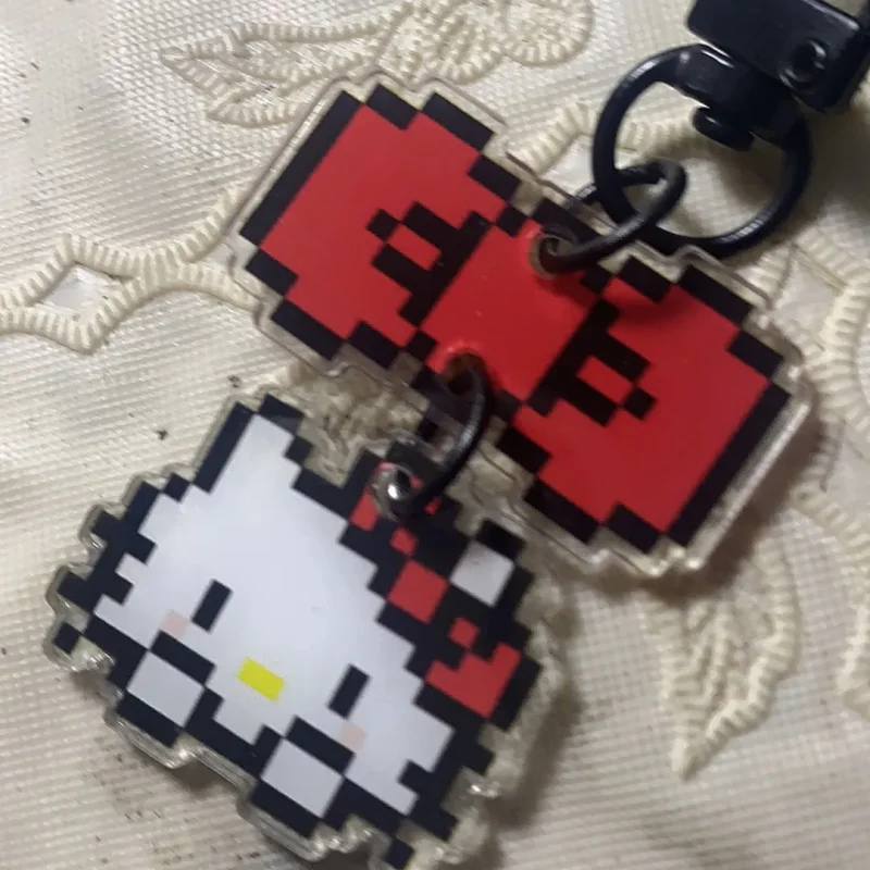 

Kawaii Sanrio Hello Kitty брелок милый Pixel Axy серия рюкзак кулон потерянное украшение праздник девушки подарок на день рождения