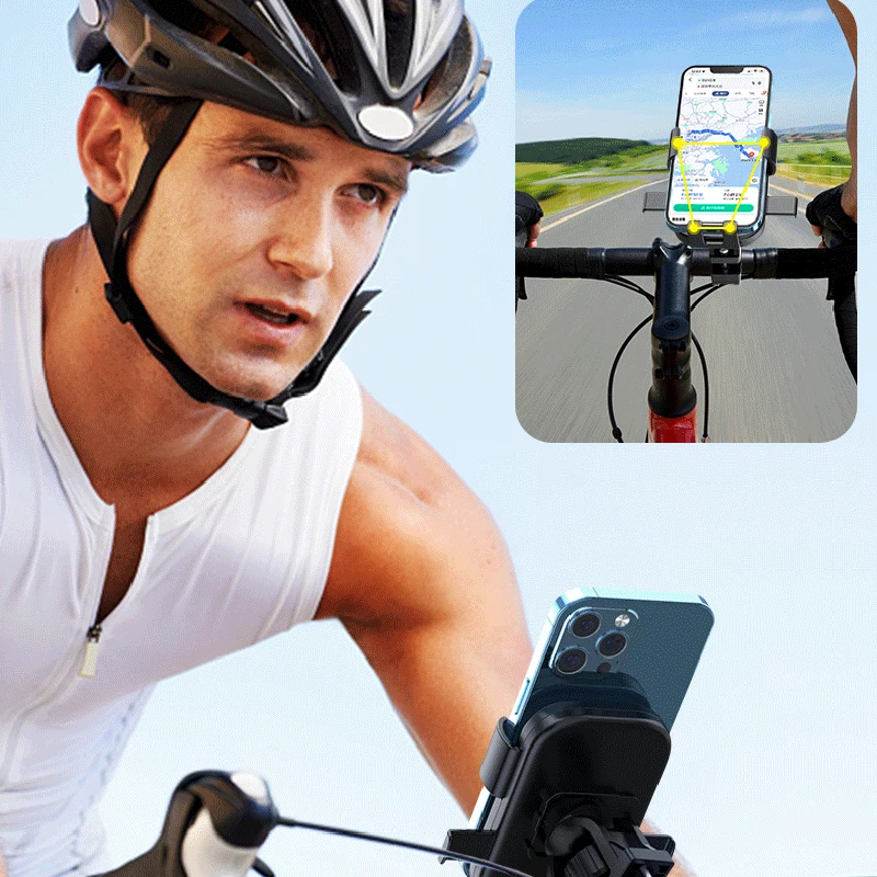 

Motorcycle Delivery Rider Phone Holder Navigation Listen To Music Make A Call Check Messages 360 Rotatable Adjustable Outdoor