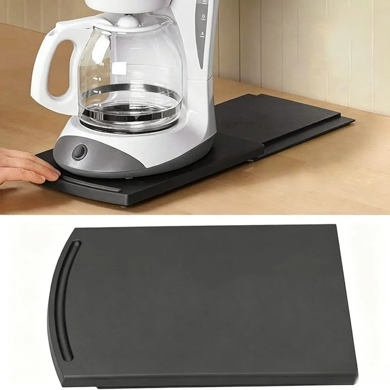 Sliding coffee mat, coffee machine, toaster, household stretchable sliding slider base rail
