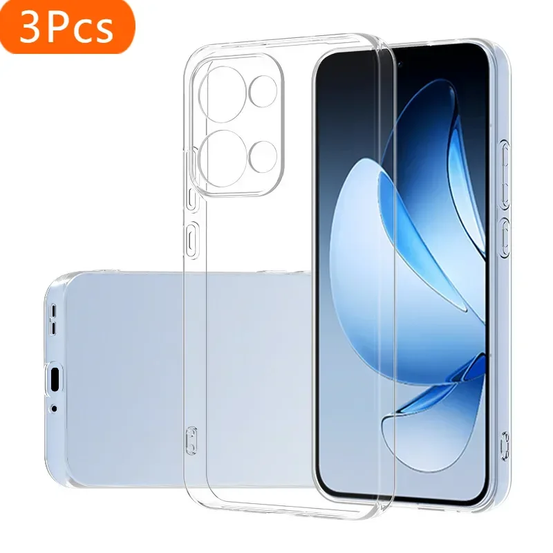 

Тонкий мягкий прозрачный чехол из ТПУ для телефона, 3 шт., для OPPO Reno13 Pro Reno 13 Pro 5G, глобальная версия, чехол Fundas Capa