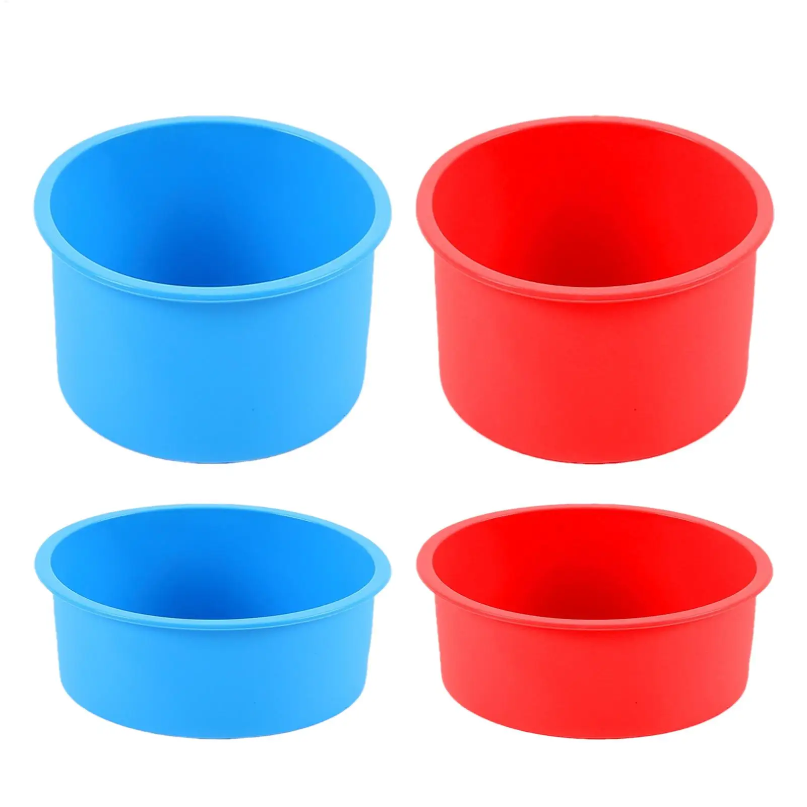 Silicone Round Cake Pan, Nonstick Baking Mold for DIY Cheese Cake Chocolate Layer Cake, Reusable Silicone Mould for Home Baking
