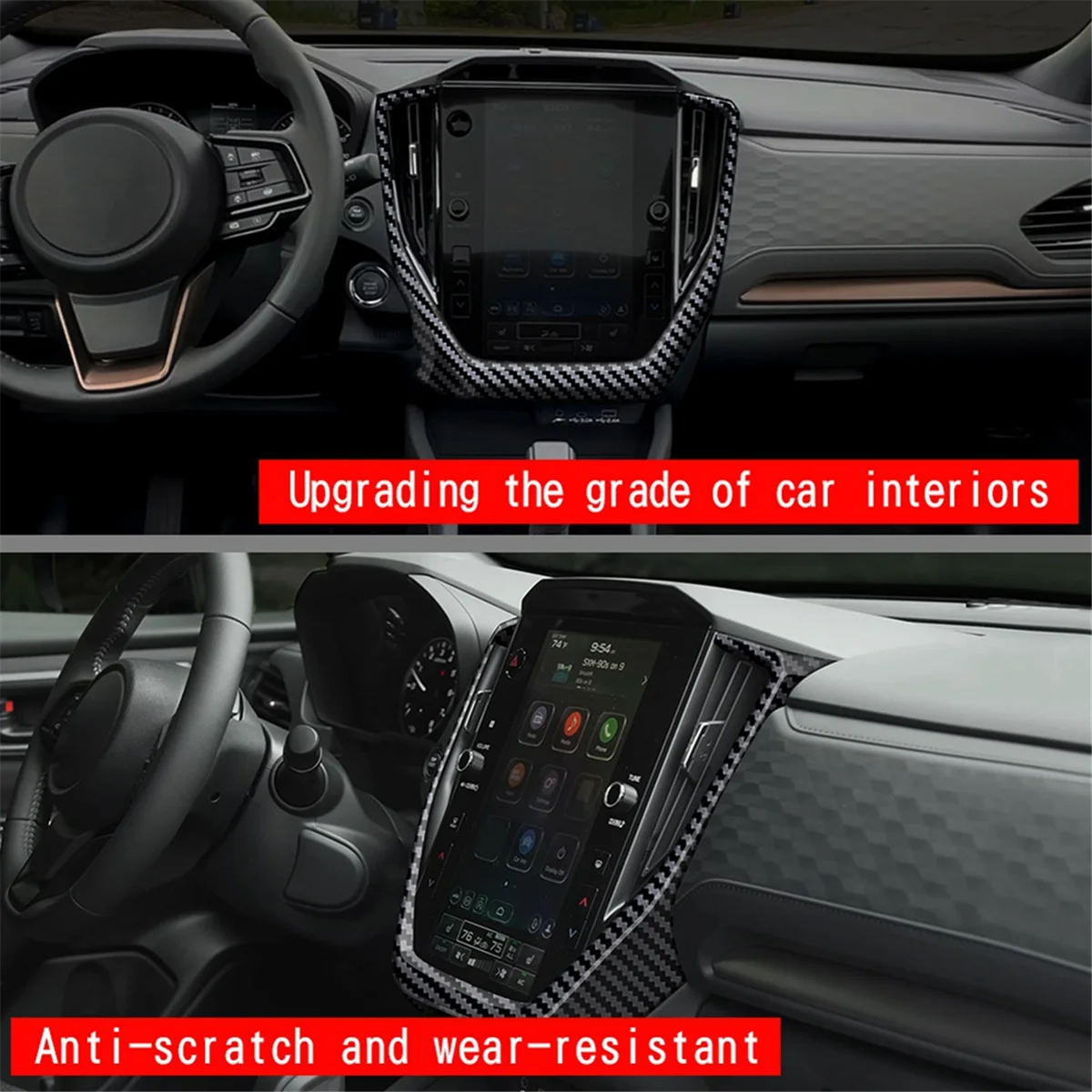 

Premium Durable Car Navigation Screen Trim Frame for LHD Carbon Fiber Pattern