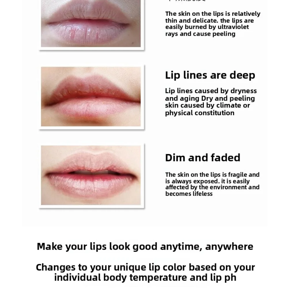 Color-changing Lip Balm, Lighten Lip Pattern, Color-changing Lipstick, Anti-cracking, Hydrating And Moisturizing