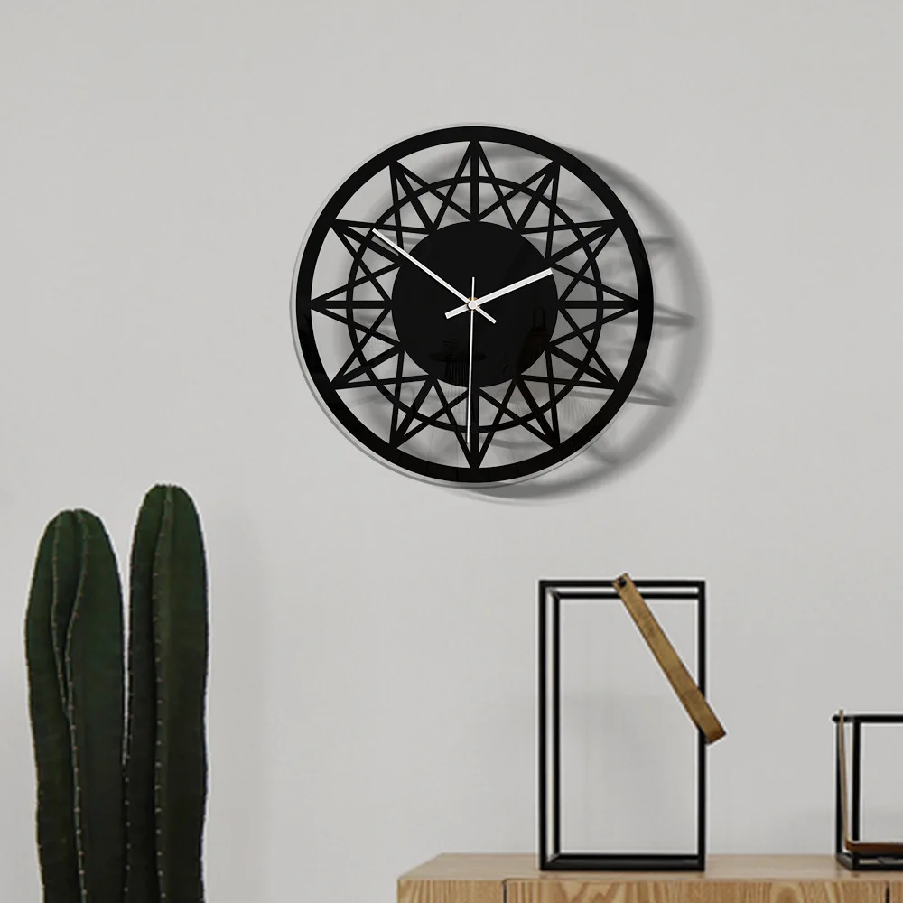 Acrylic silent wall clock modern simple home decoration clock living room study decoration wall clock 3d wall clock