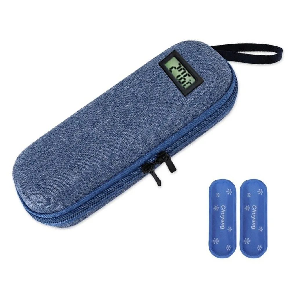 Thermometer Display Insulin Cooler Travel Case Waterproof Cooling Refrigerated Medicine Organizer Thermal Insulated