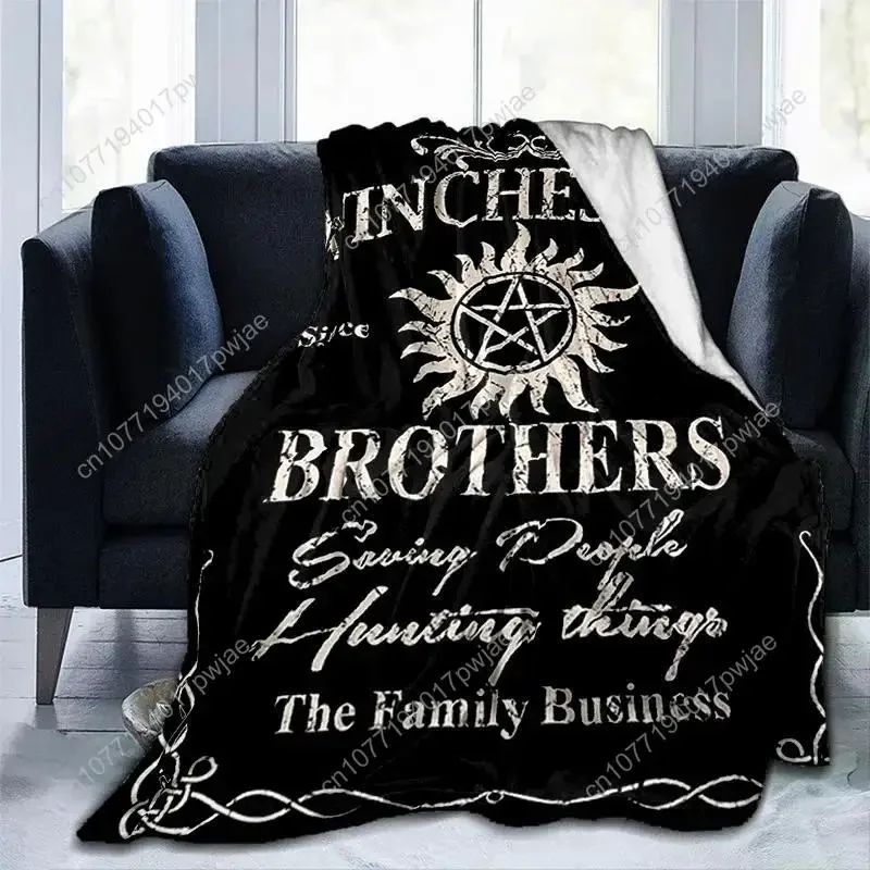 Movie Supernatural - Evil Power Printed Blanket Fashion Warm Flange Blanket Picnic Blanket Bed Custom Blankets