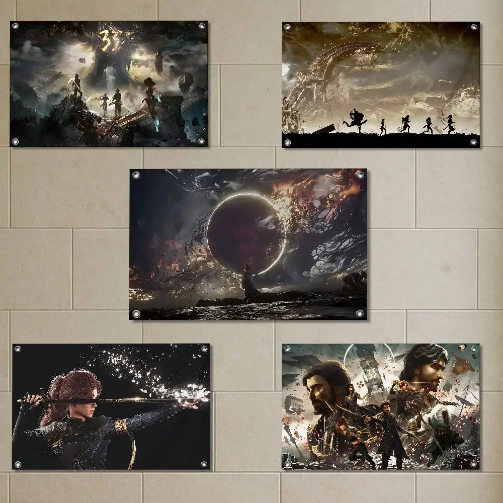 

game Verso Clair Obscur Flags for party living room camping bedroom carnival booth interior decorations