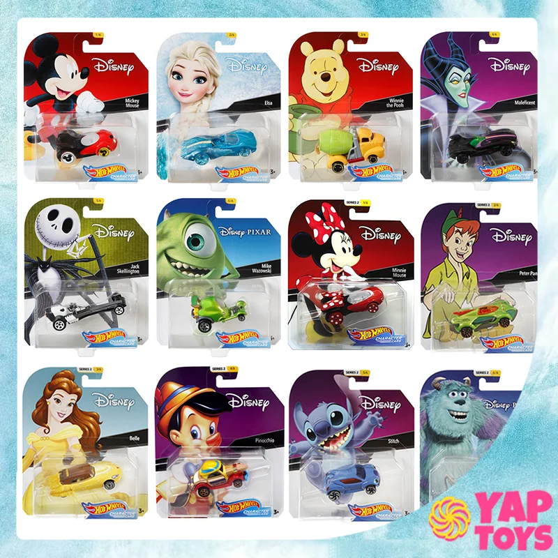 Hw Disney Figure Car Model Collectible Metal Diecasts Toy Desktop Decoration Model Children Toys Kids Toys Birthday Gift