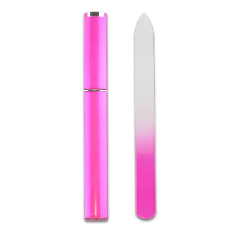 14cm Crystal Glass Nail File With Barrelled Box Polishing Tool Glitter File Shape Polishing Tool