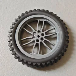 Small Building Block 100.6x17mm Motorcycle/bicycle Tires Hub 88517 Wheel Skin 11957 Assemble Parts Compatible with Lego Part